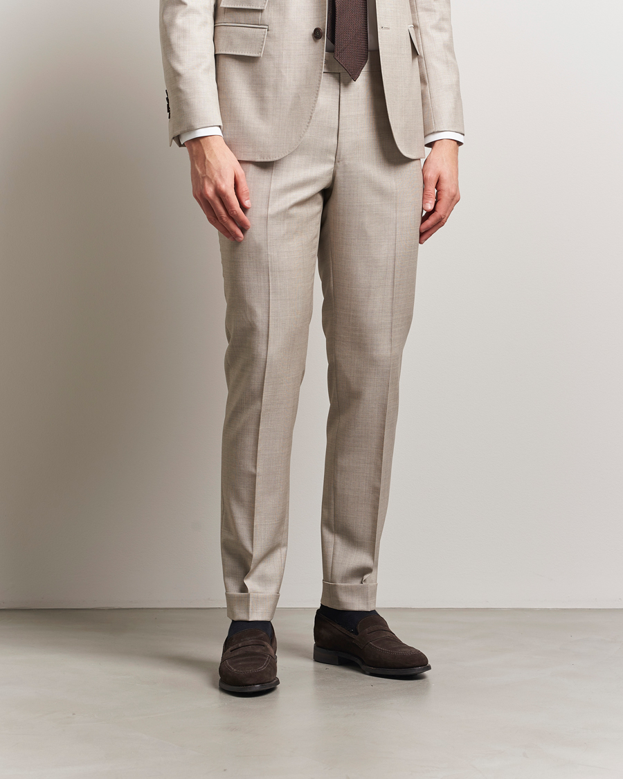 Morris Heritage Prestige Structured Suit Trousers Beige