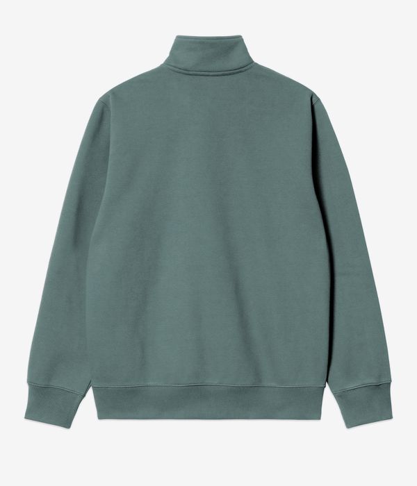 Carhartt WIP Chase Neck Zip Sweatshirt (silver pine gold)