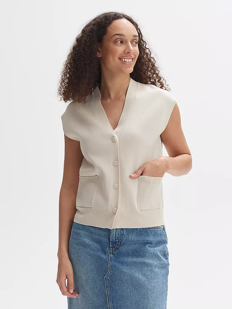 OPUS Strickgilet DASSIMA creme