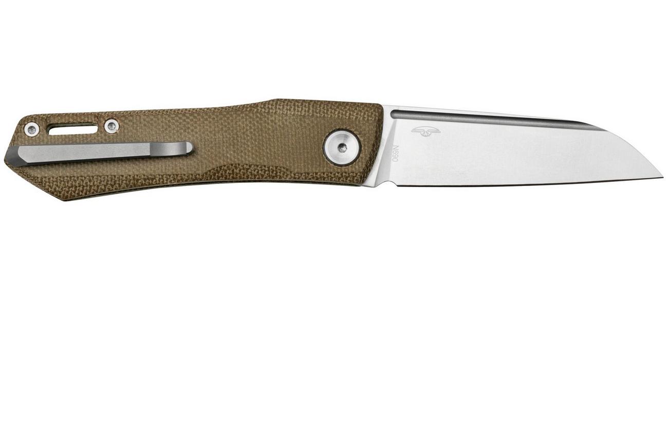 Real Steel Solis 7065GM, N690, Green Micarta Knivesandtools Exclusive zakmes, Poltergeist design