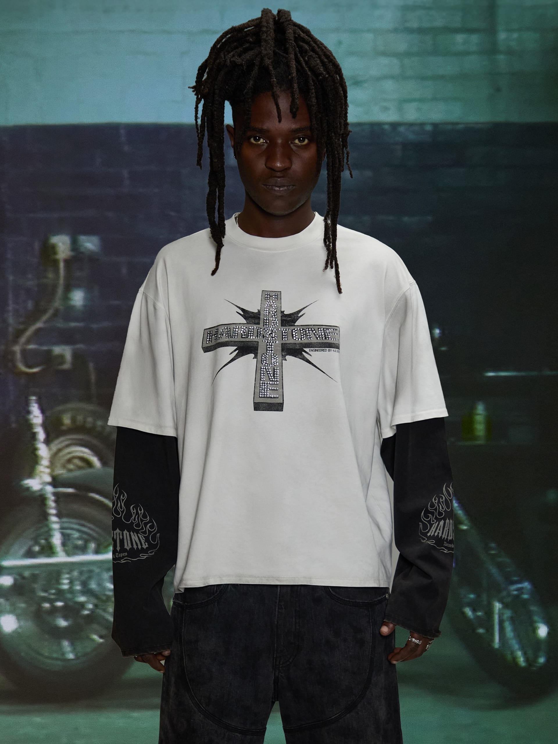 Camiseta de manga comprida em camadas HARDSTONE