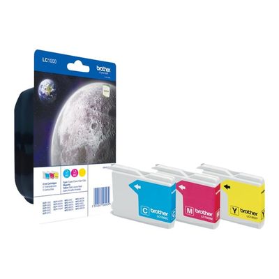 Brother LC1000 - pack de 3 - cyan, magenta, jaune - cartouche d'encre originale