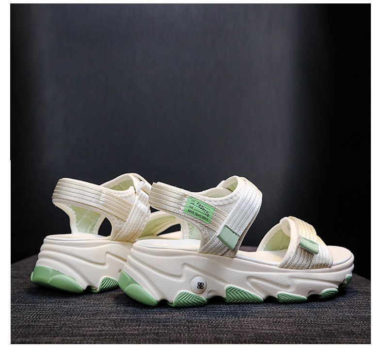 Asterisk - Sandalen met kleefband en plateauzool