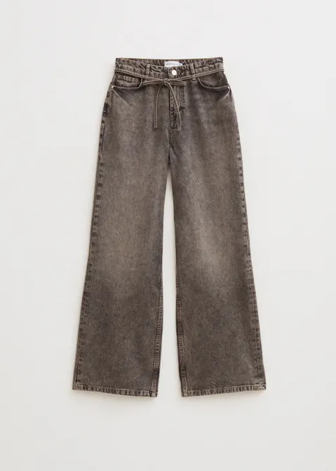 Jeans met riem grijs (GRS.UD)