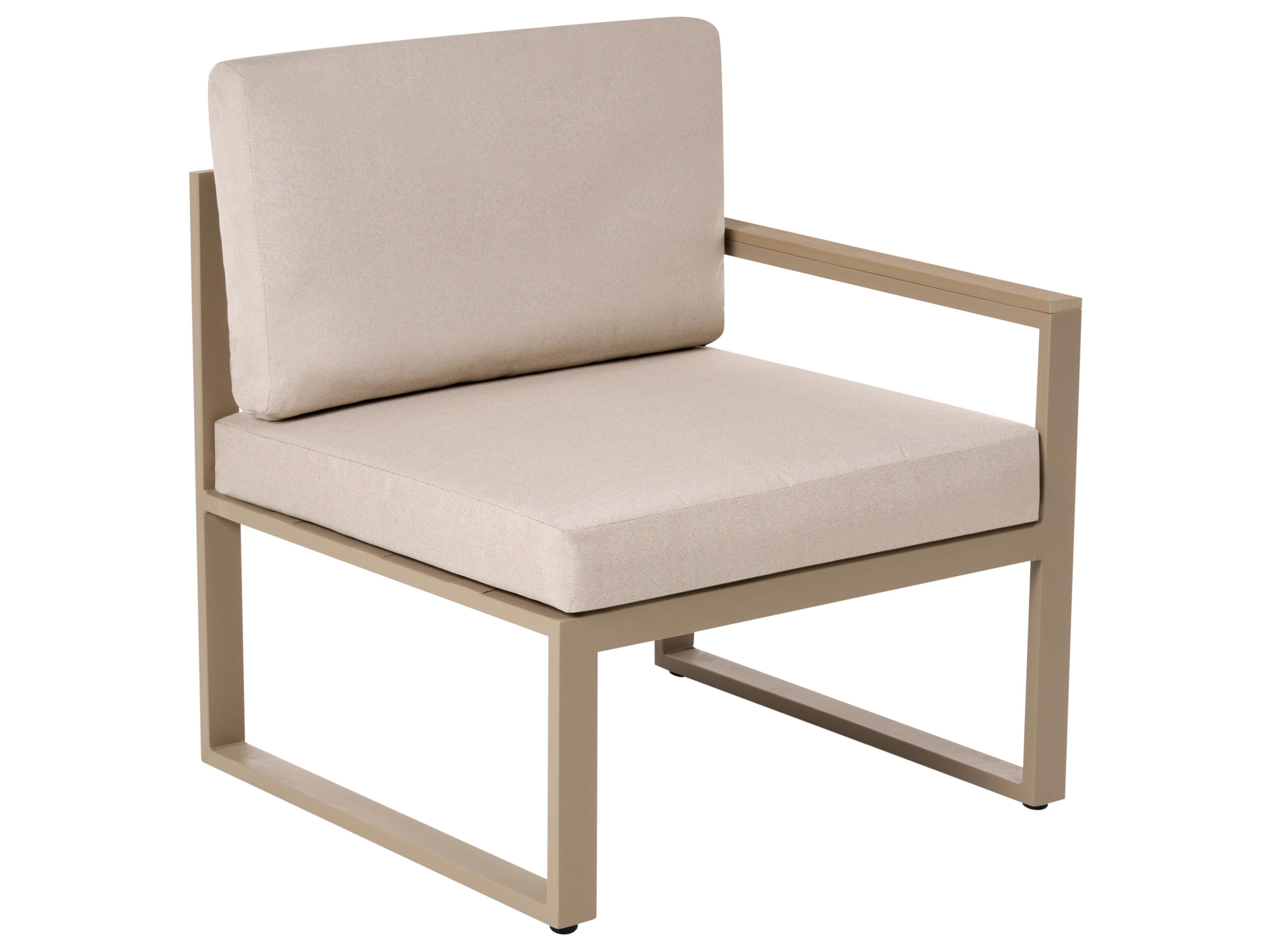 Loungeset met tafel en ottomaan 2-zits NOCI modulair Metaal Beige