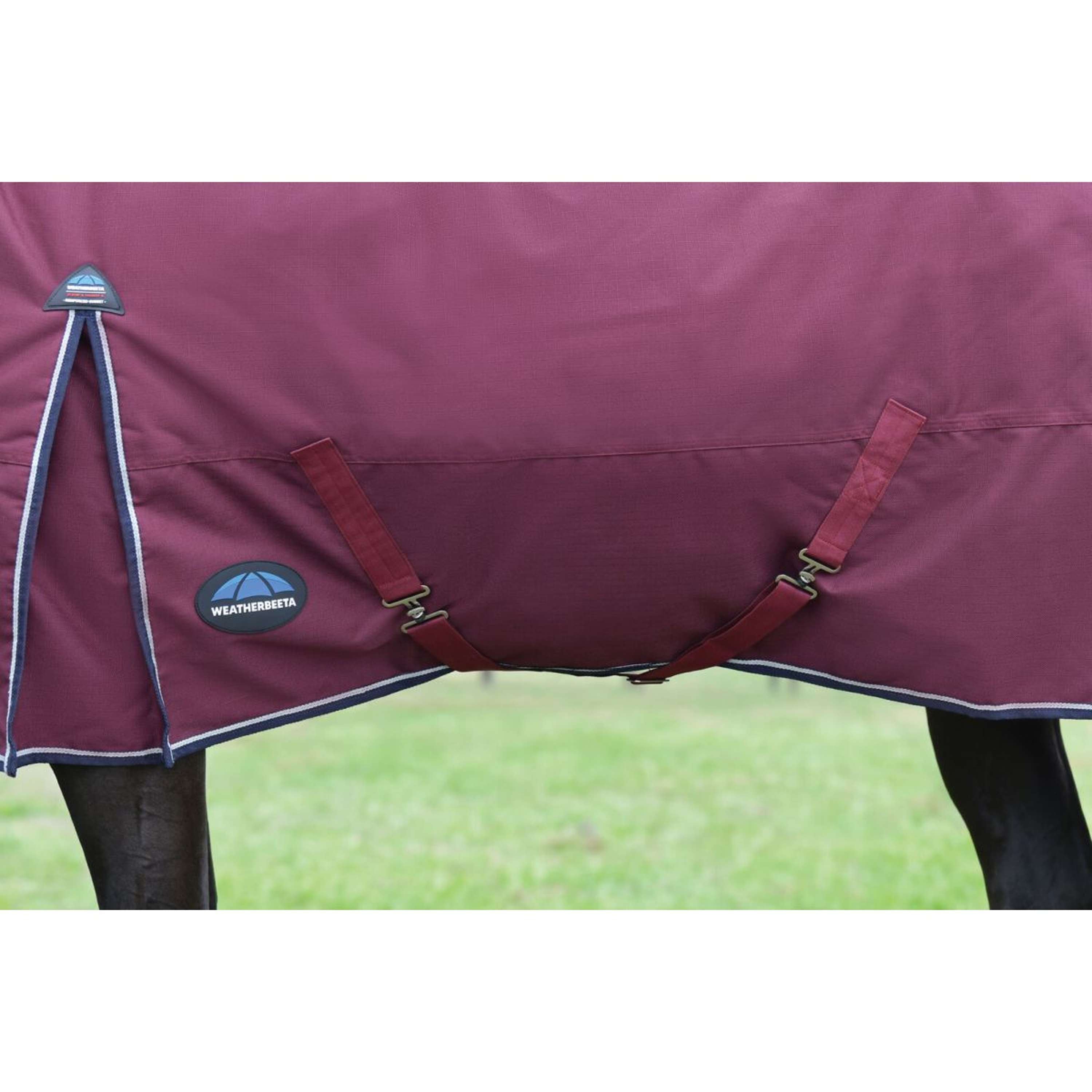 WeatherBeeta ComFiTec Essential Turnout Detach-A-Neck 220g Burgundy/Na