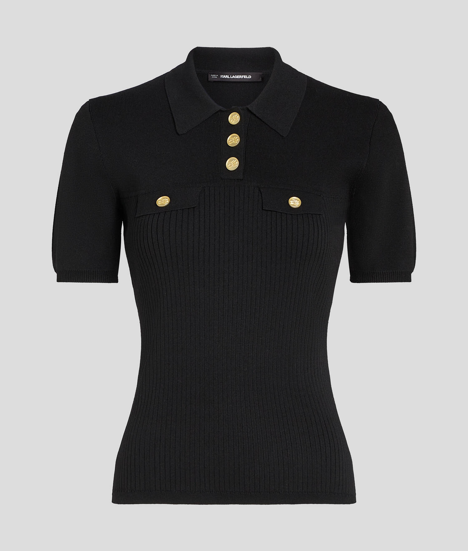 POLO AVEC BOUTONS - Noir