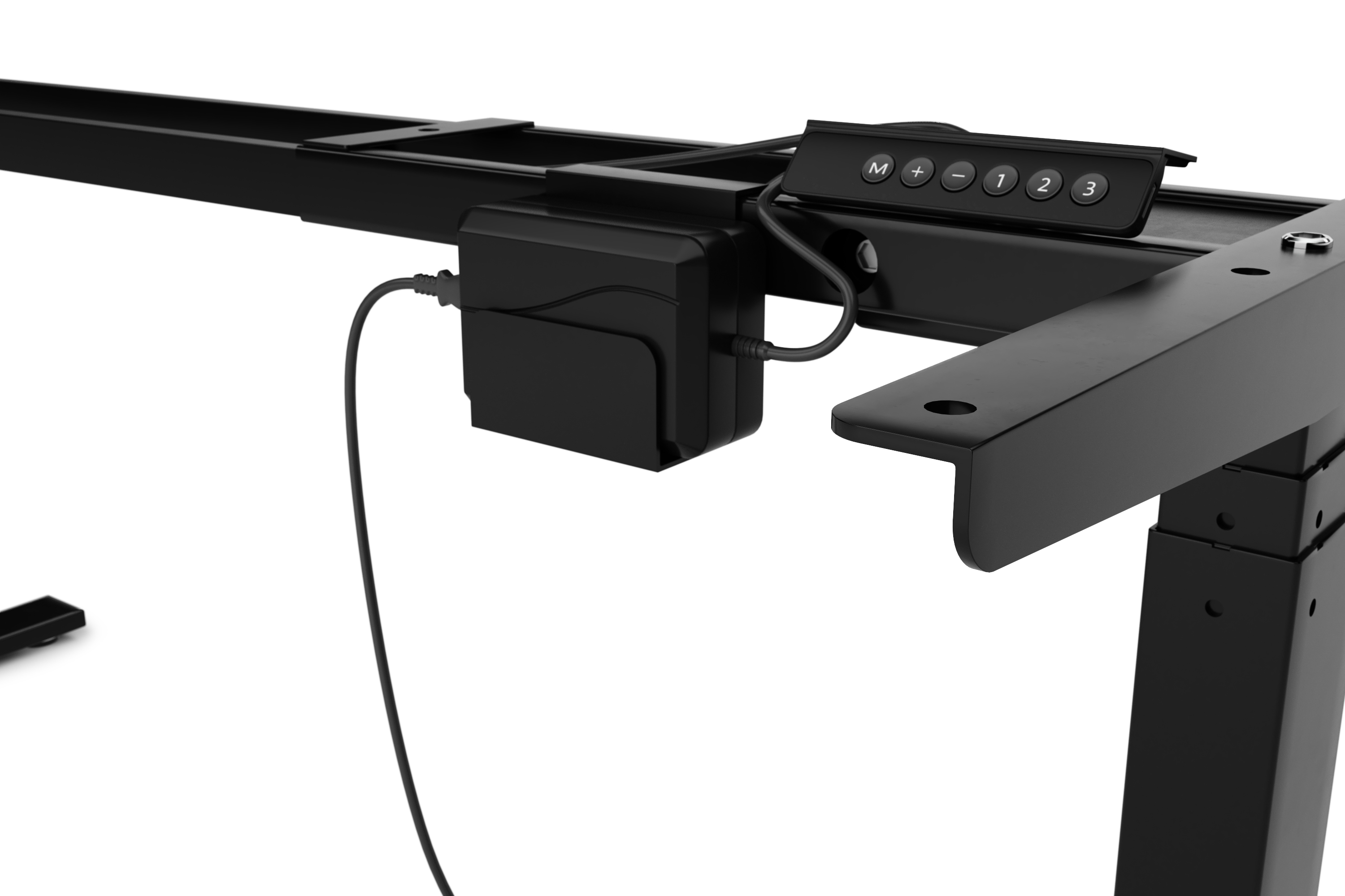 Tischgestell Stehpult elektrisch schwarz 160 - 180 cm