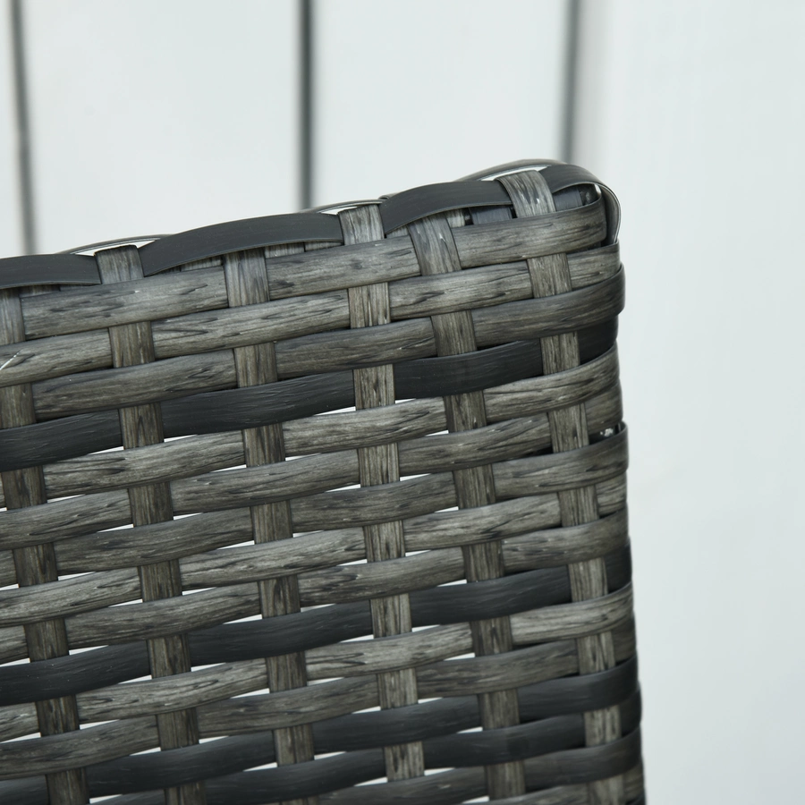 Outsunny Polyrattan Sitzgruppe als 5-tlg. Set grau