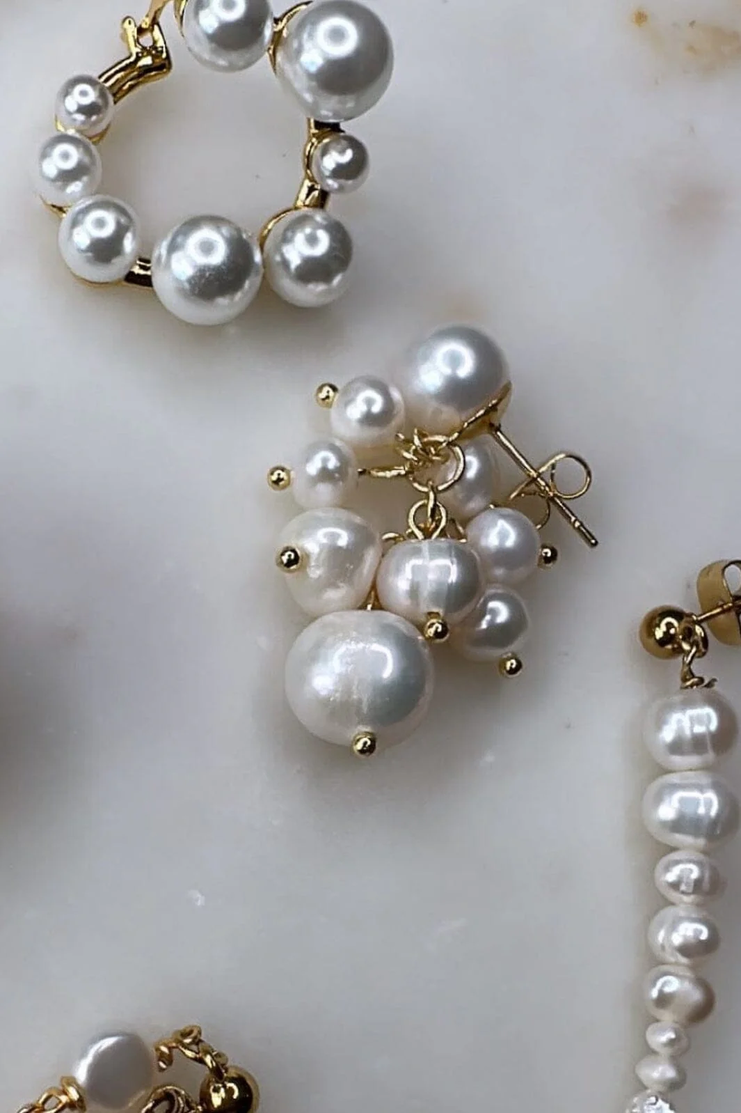 Mellow Moon Pearl Drops Earring