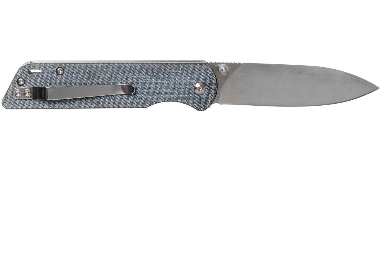 QSP Knife Parrot QS102-F Denim Micarta, zakmes