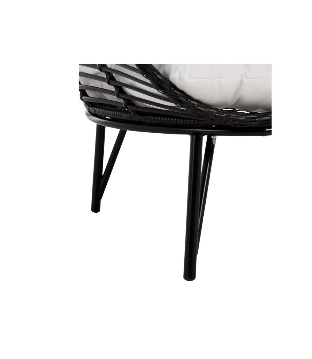 Paris Prix - Fauteuil Design Ovale aciera 151cm Noir