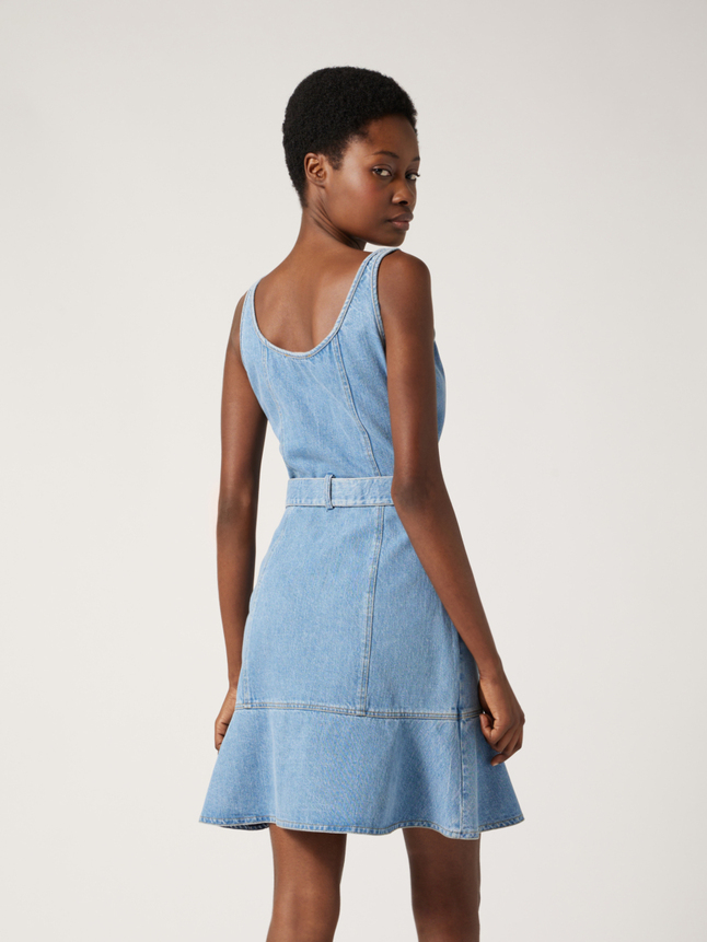 Robe courte en jeans