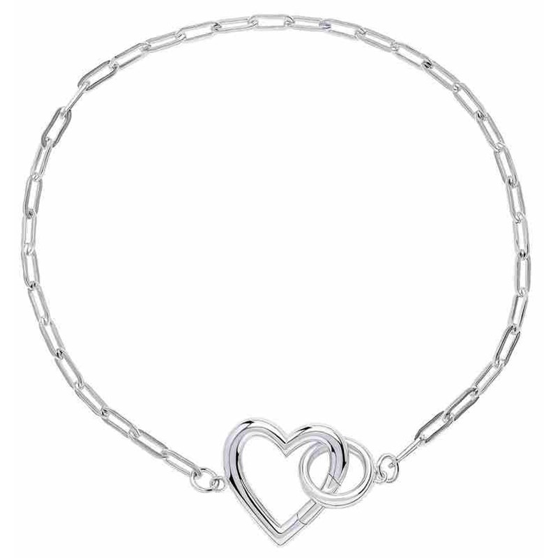 Bracelet coeur en argent 925