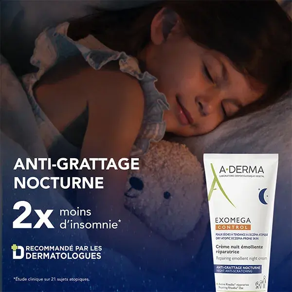 A-Derma Exomega Control Crème nuit émolliente réparatrice 200ml