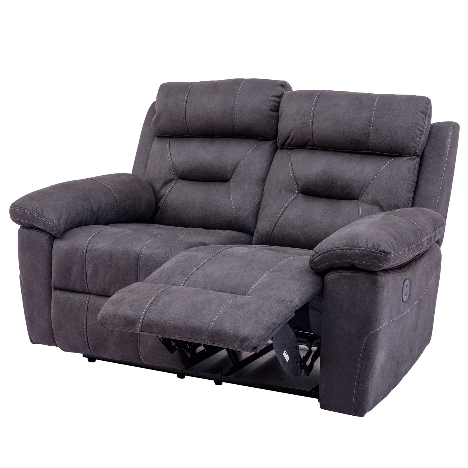 Sofa 2-Sitzer - grau - mit 2x elektrisch verstellbarer Relaxfunktion - 145 cm breit