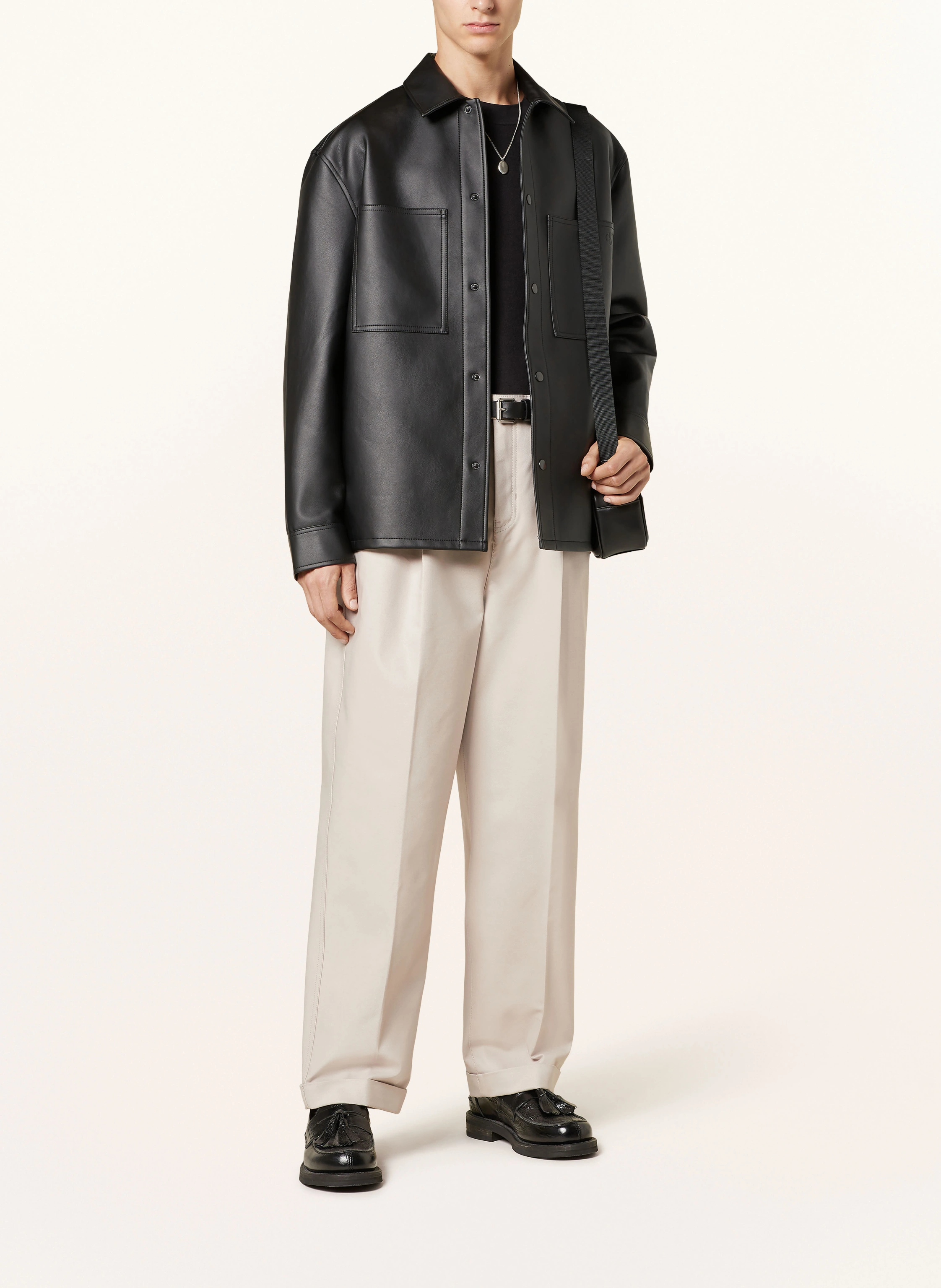 Calvin Klein Jeans Overshirt in Lederoptik