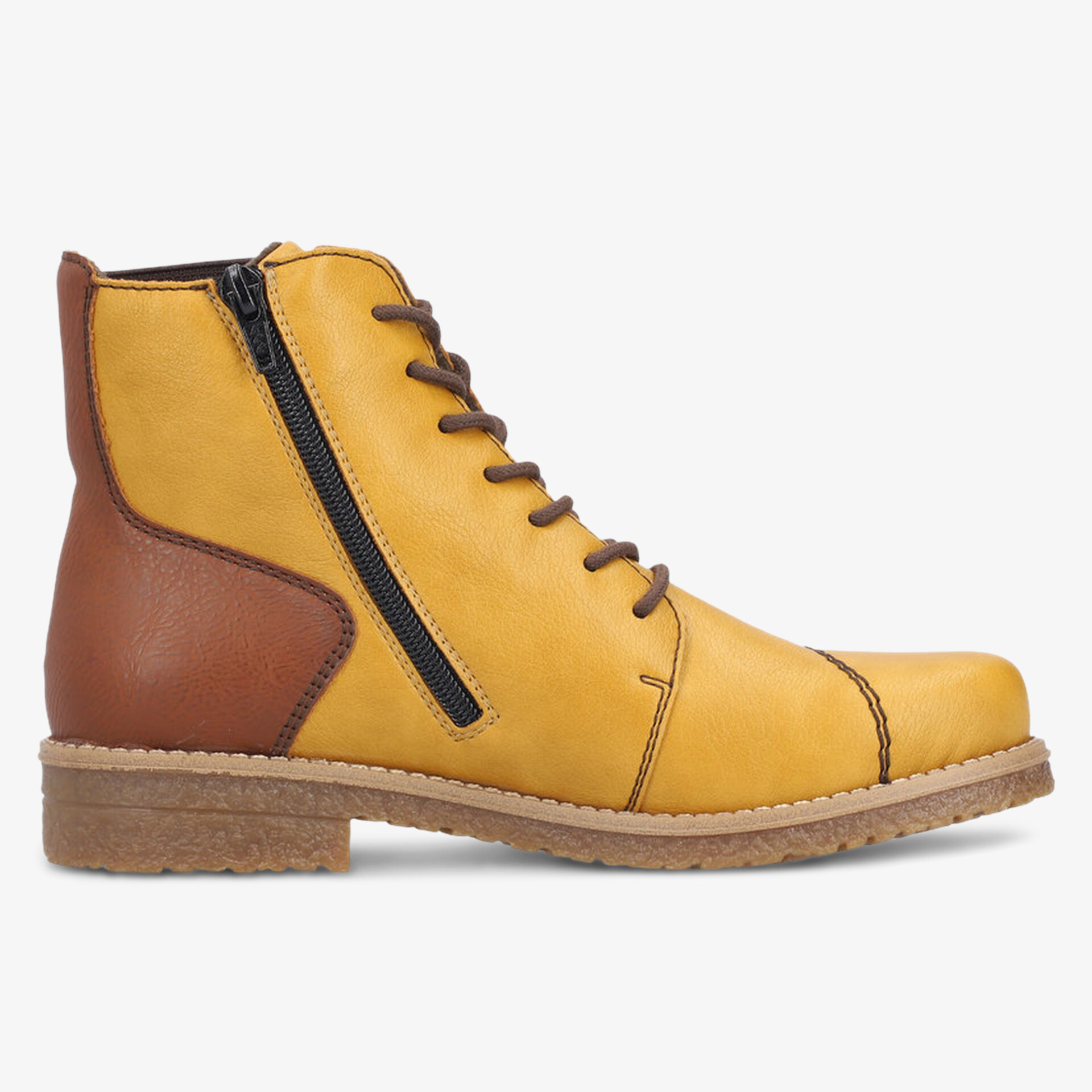 rieker Damen Schnürstiefeletten gelb