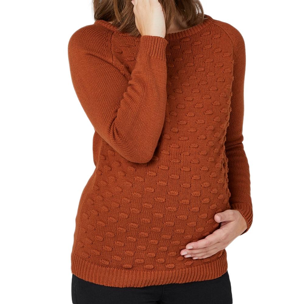 Mamalicious Pull de Grossesse Terracotta Femme Mamalicious