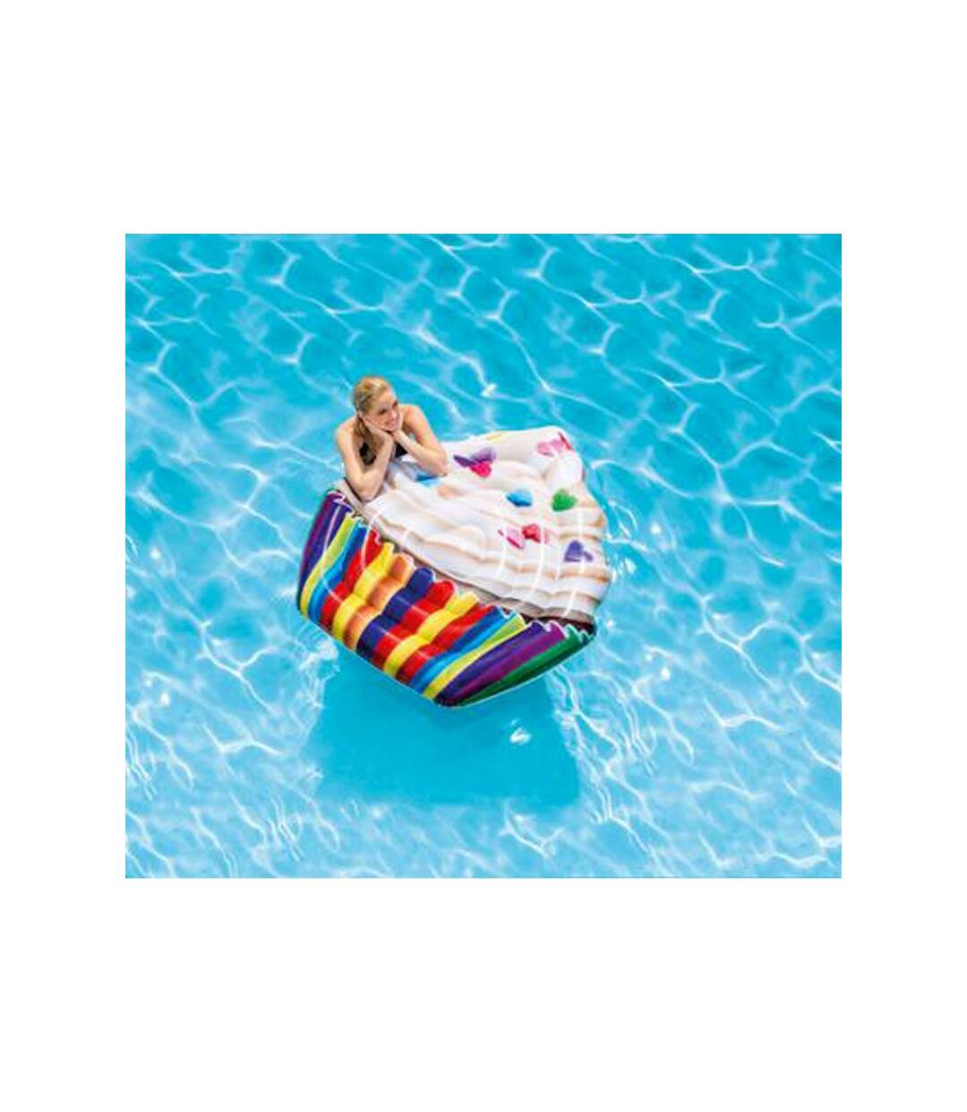 Matelas Gonflable Cupcake 142cm Multicolore