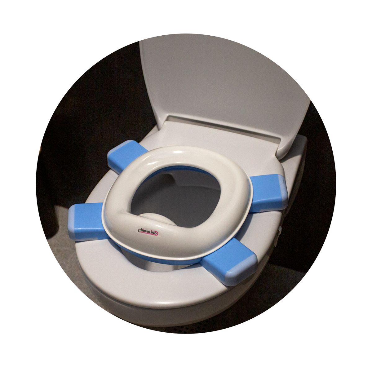 Chipolino Toilettentrainer 2 in 1 Viaggio faltbar Tragetasche ergonomische Form blau