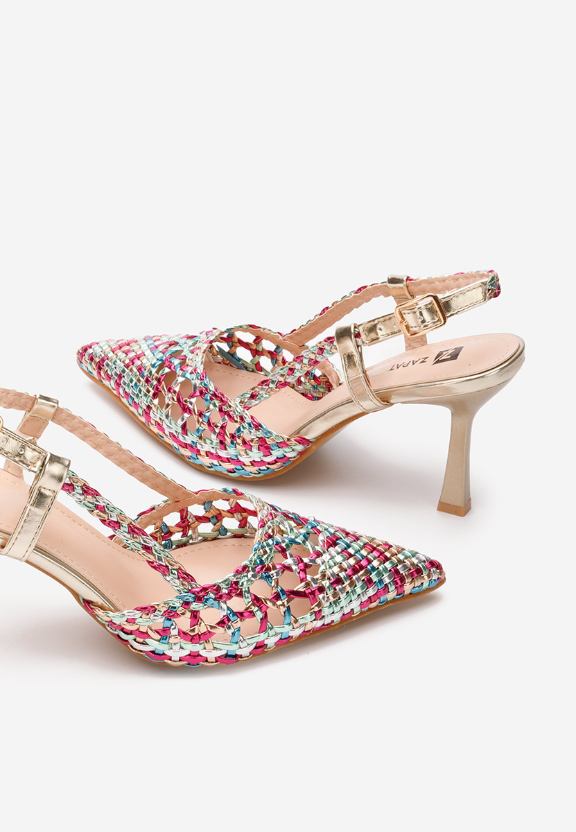 Chaussures stiletto slingback multicolores Heliosa