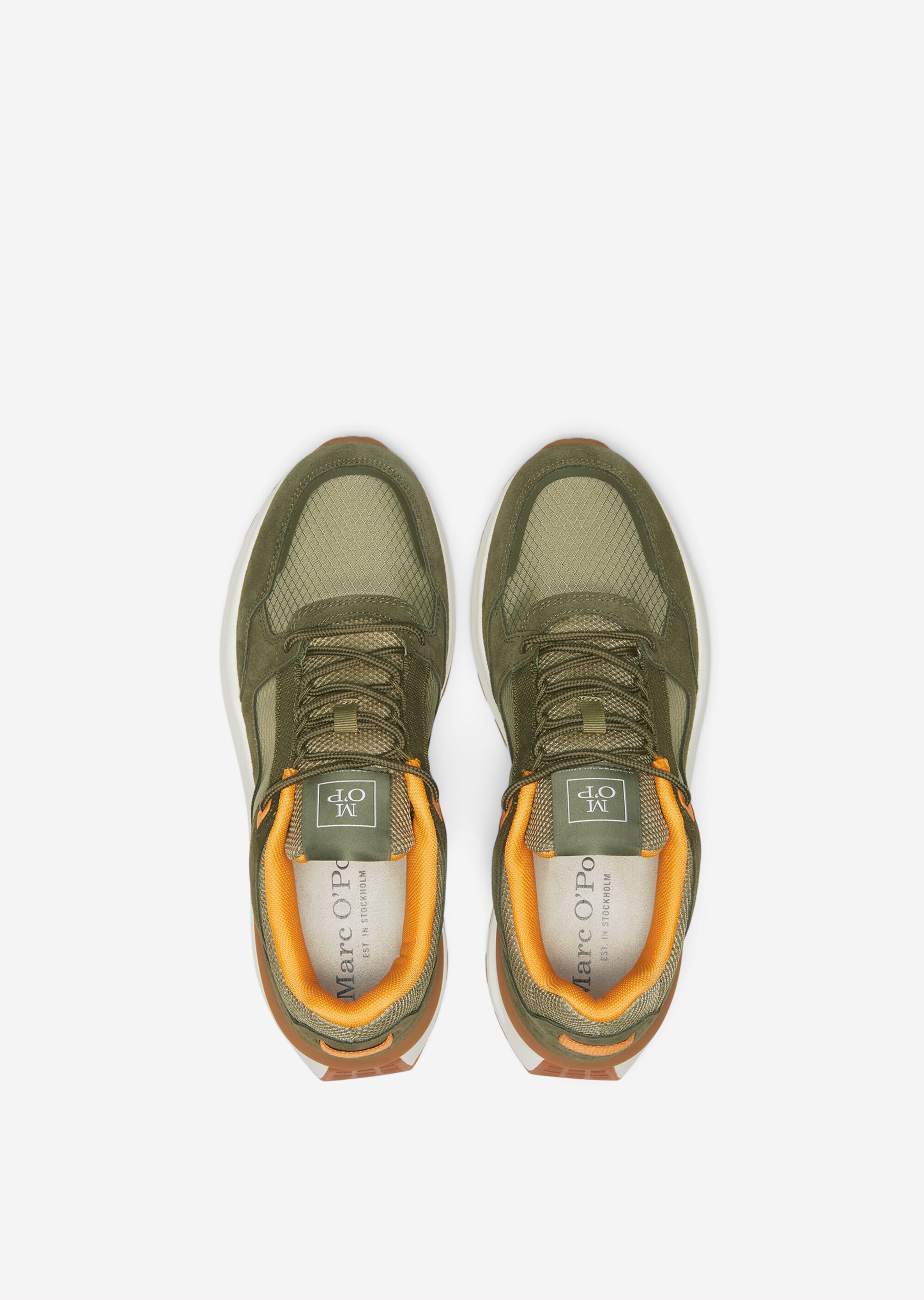 Sneaker aus Leder-Polyester-Mix