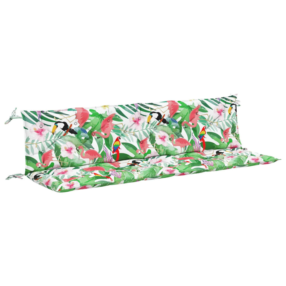 Coussins de banc de jardin lot de 2 multicolore 200x50x7 cm