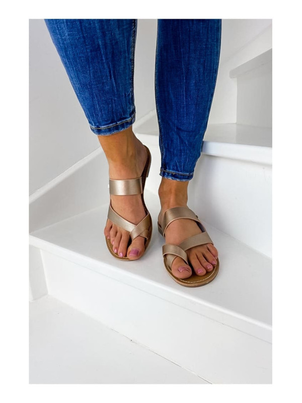 Tongs Asha Rose Metal - Les Petites Bombes
