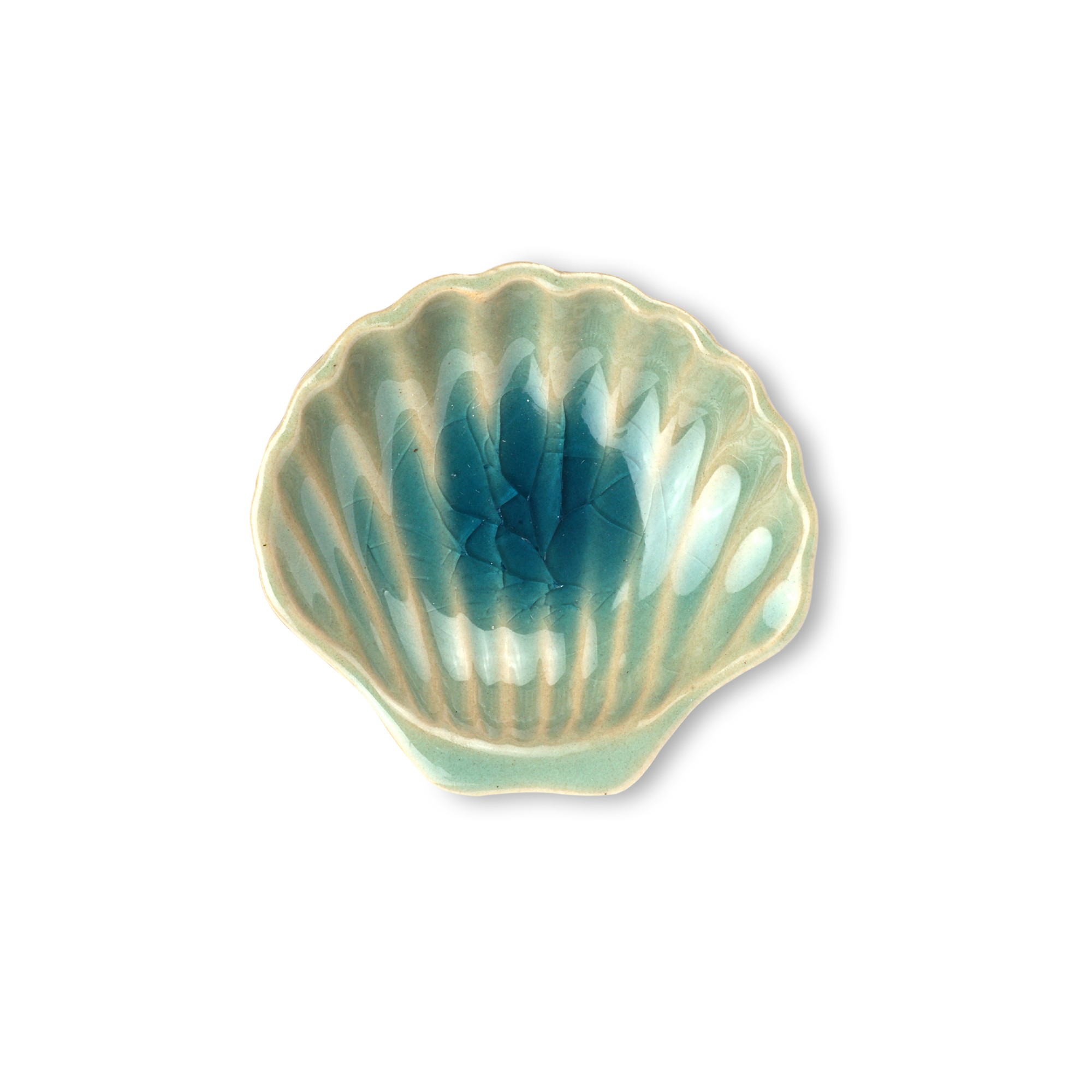 Schale 'Muschel', blau, Ø 9 cm, H 2 cm von fischer's lagerhaus