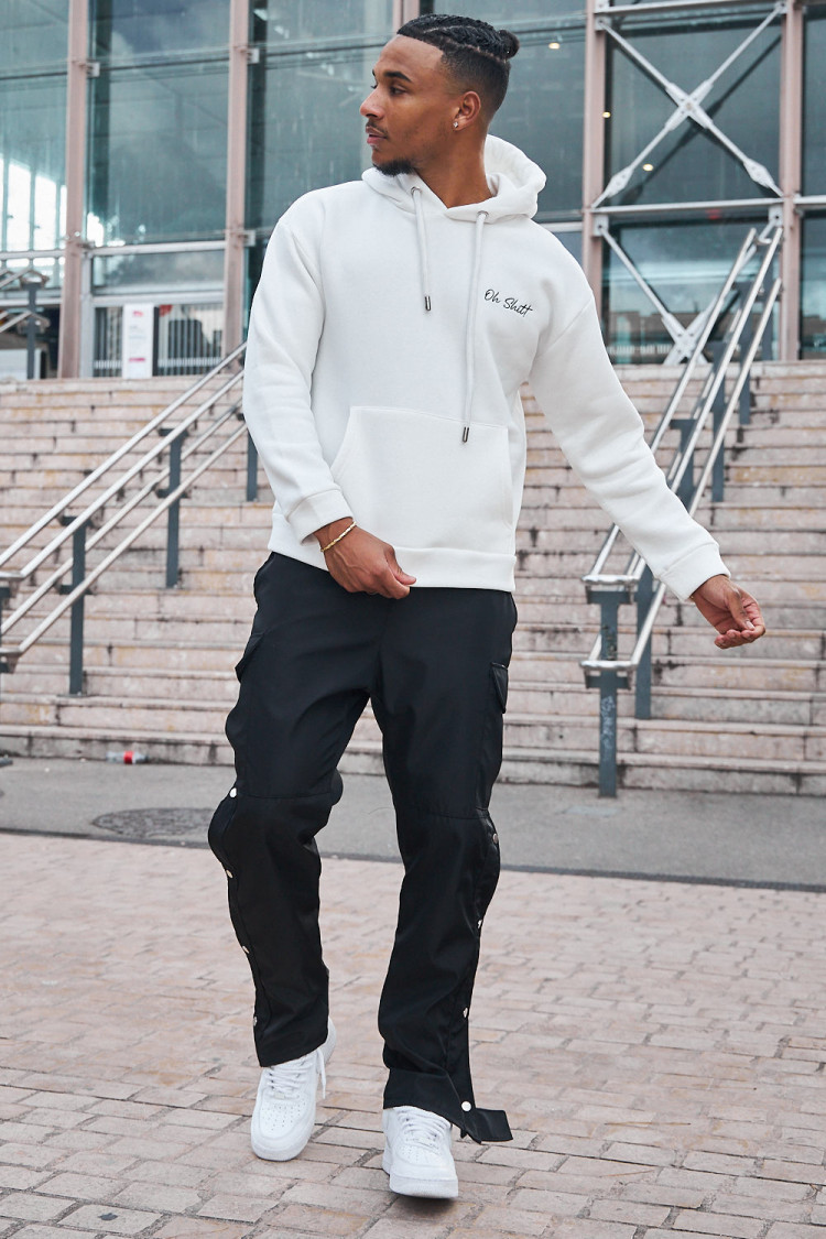 Sweat à capuche blanc 