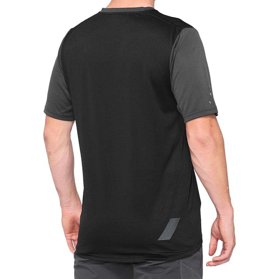 100% Ridecamp MTB Fietsshirt Korte Mouwen Grijs/Zwart Heren