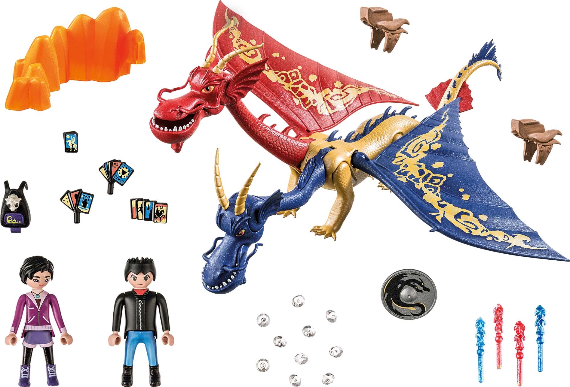 Playmobil® Konstruktions-Spielset »Dragons: The Nine Realms - Wu & Wei mit Jun (71080)« Made in Germany