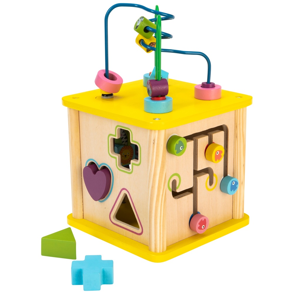 Eichhörnchen-Spiel-Sortier- und Spiel-Aktivitätswürfel aus Holz