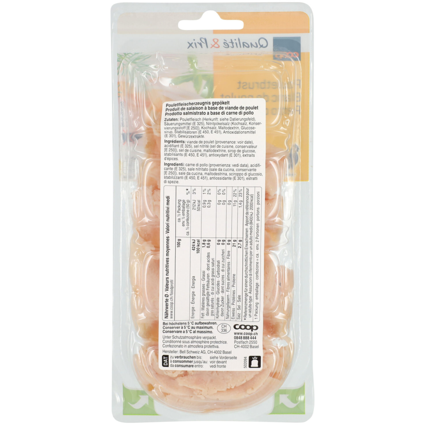 Pouletbrust hauchdünn geschnitten ca. 100g