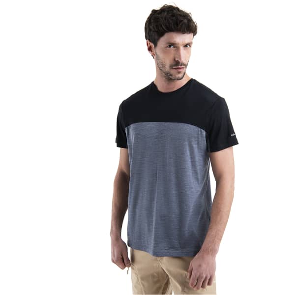 T-shirt randonnée ICEBREAKER M MERINO 125 COOL-LITE SPHERE III SS TEE GRAPHITE HEATHER/BLACK/CB