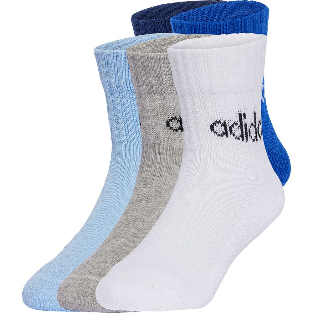adidas Linear Ankle Socken 5 Paar Kinder dark blue
