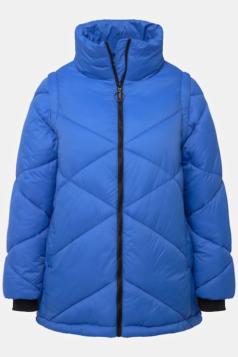 HYPRAR 2-in-1-Pufferjacke, Ärmel abnehmbar, Stehkragen