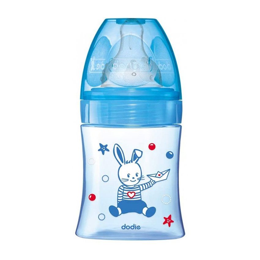 Biberon Initiation+ 0-6 mois 150 ml - Bateau bleu - Ecru