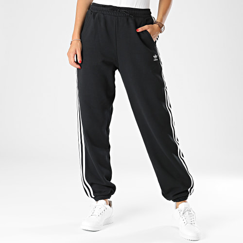 Pantalon Jogging A Bandes Femme IB7457 Noir