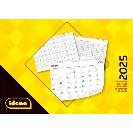 Idena Monatsterminplaner 2025 - A4, FSC® Mix