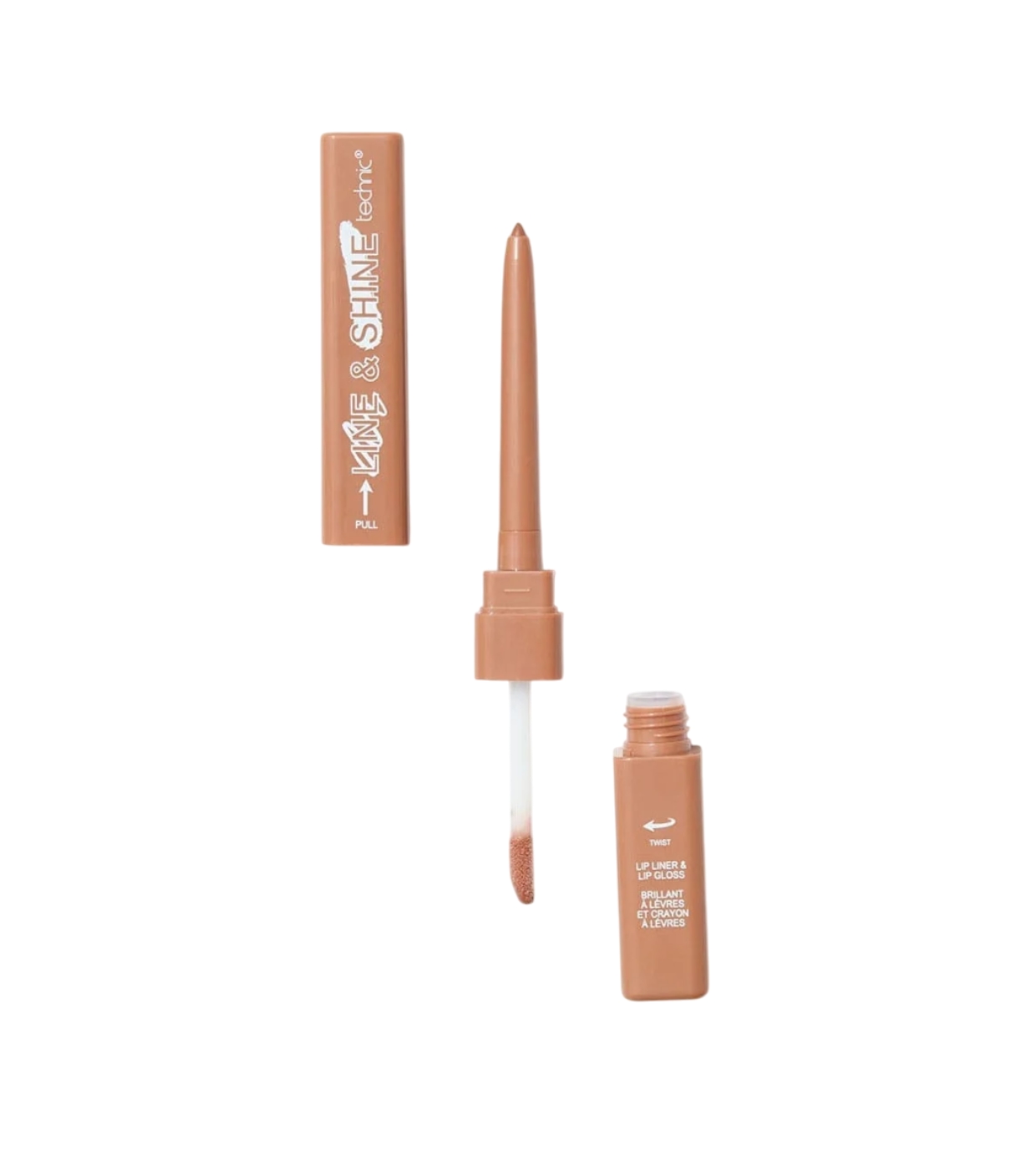 Technic Cosmetics - Duo de Delineador e Brilho Labial Line & Shine - Vanilla Chai