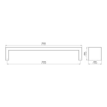 Greep Tara rvs 234mm