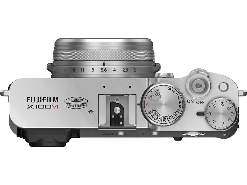 Fujifilm Fotokamera X100VI Silber Kompakte Digitalkamera mit anspruchsvollem Design und intuitiver Bedienbarkeit