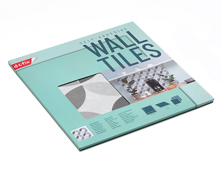 Lot de 6 dalles adhésive murales Wall Tiles DC FIX Carreaux de ciment effet géométrique L. 30,5 x l.30,5cm