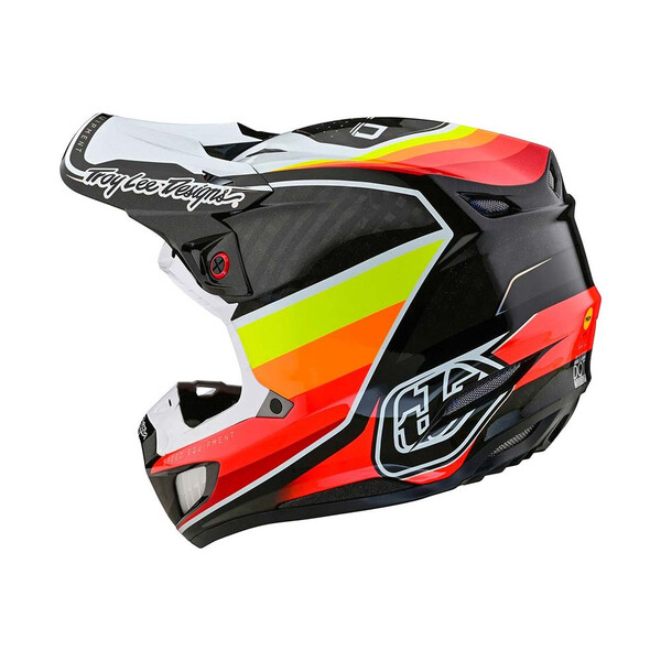 Troy Lee Designs - Casque SE5 Carbon Reverb Noir / Blanc / Jaune / Orange