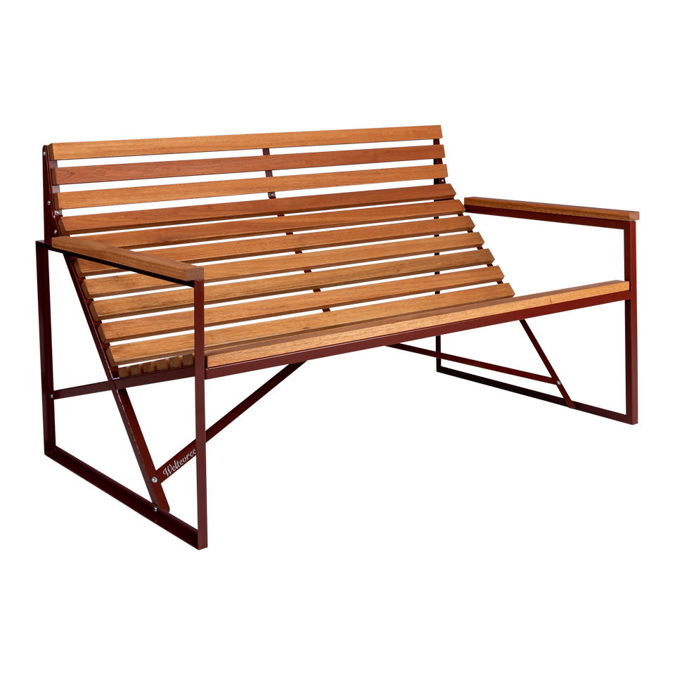Tuinbank Patio Bench 2-3 Seater oxide red