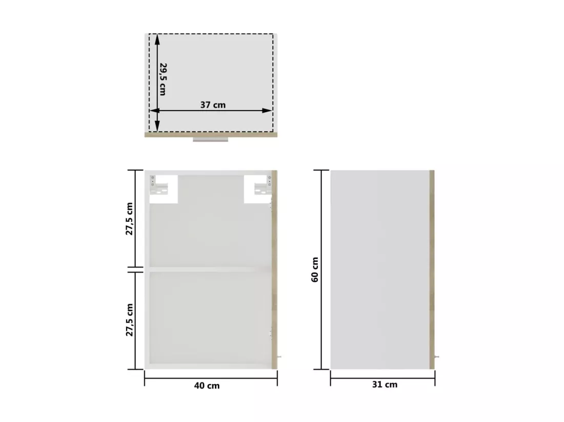 Armoire en verre suspendue 