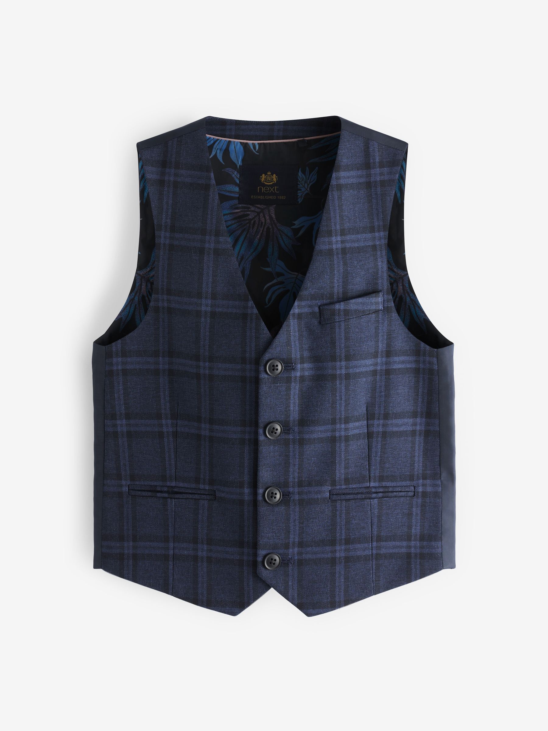 Blauw geruit Stand Alone - Herenvest (12 mnd-16 jr)