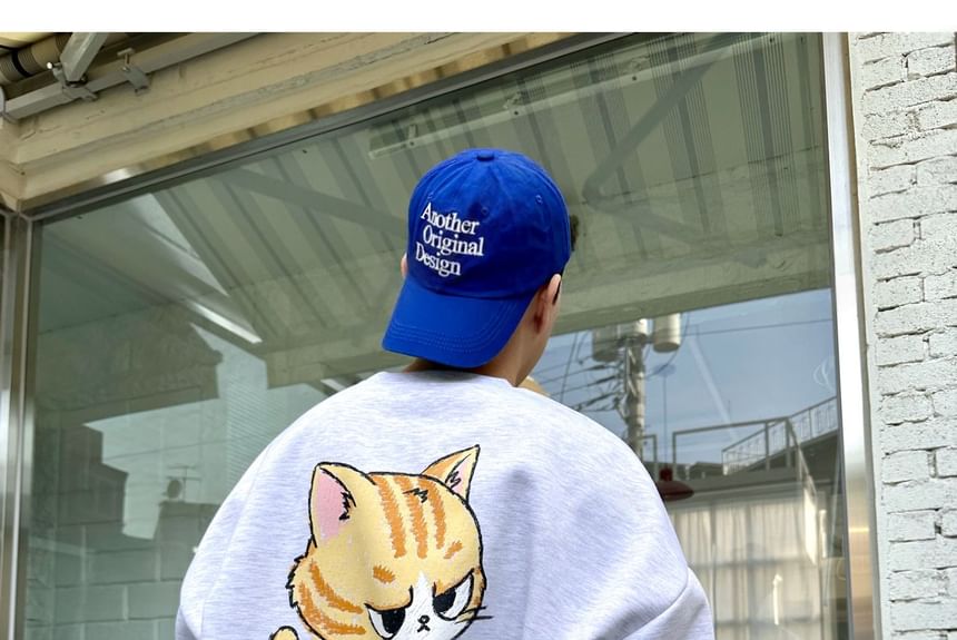 SeoulPop - Losse sweatshirt met vogel- en kattenprint
